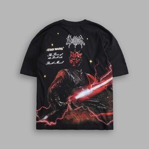 DARTH MAUL "SIDE BY SIDE" OVERSIZED TEE IN BLACK Darc Sport x Star Warss